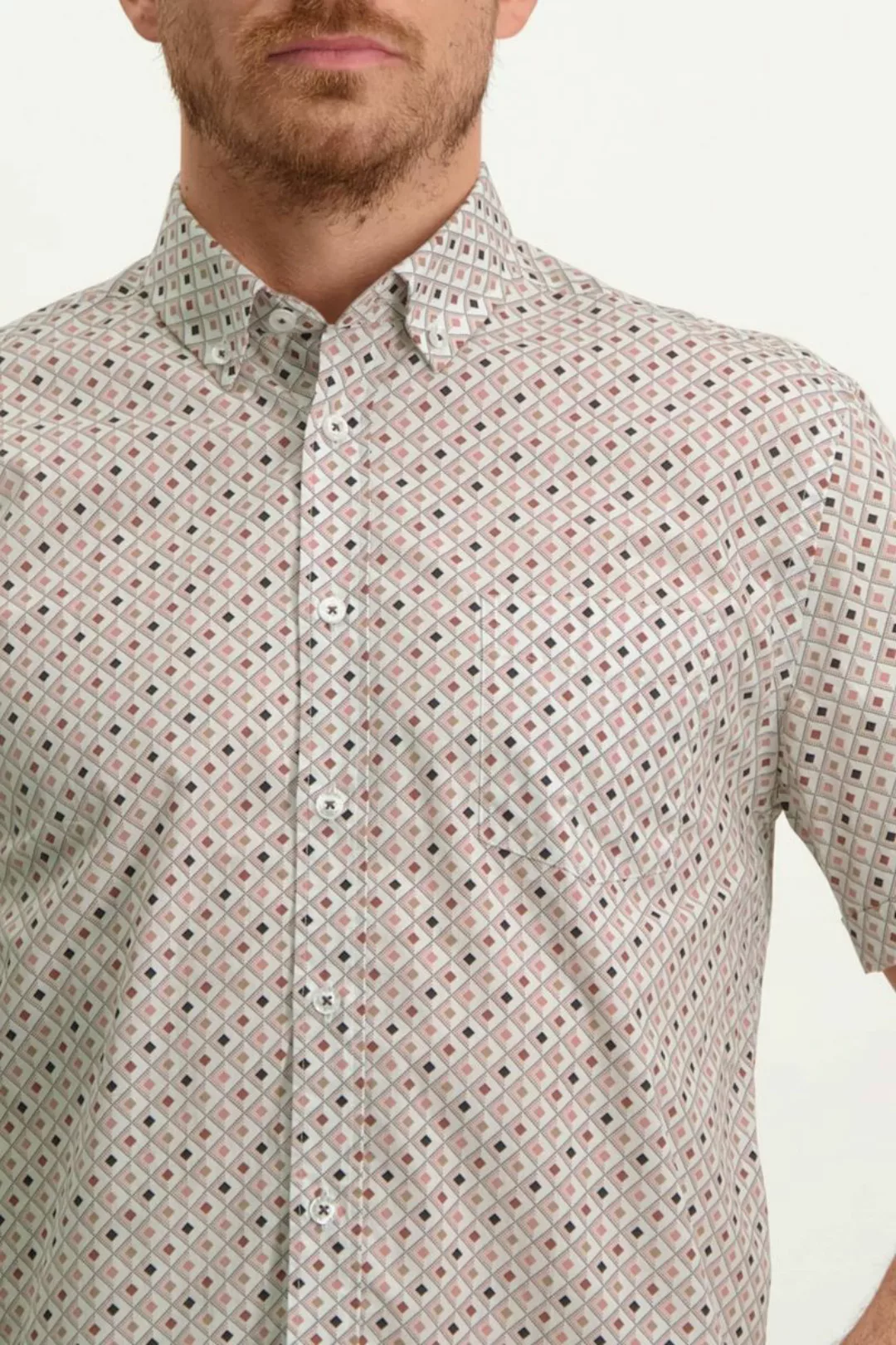 State Of Art Short Sleeve Hemd Druck Rosa - Größe M günstig online kaufen