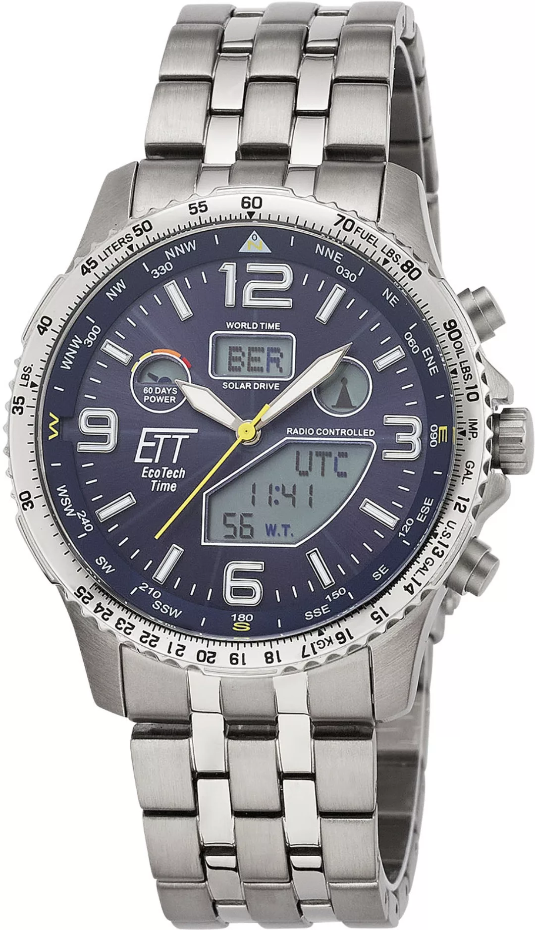 ETT Funkchronograph »Professional World Timer, EGT-11575-31M«, Armbanduhr, günstig online kaufen