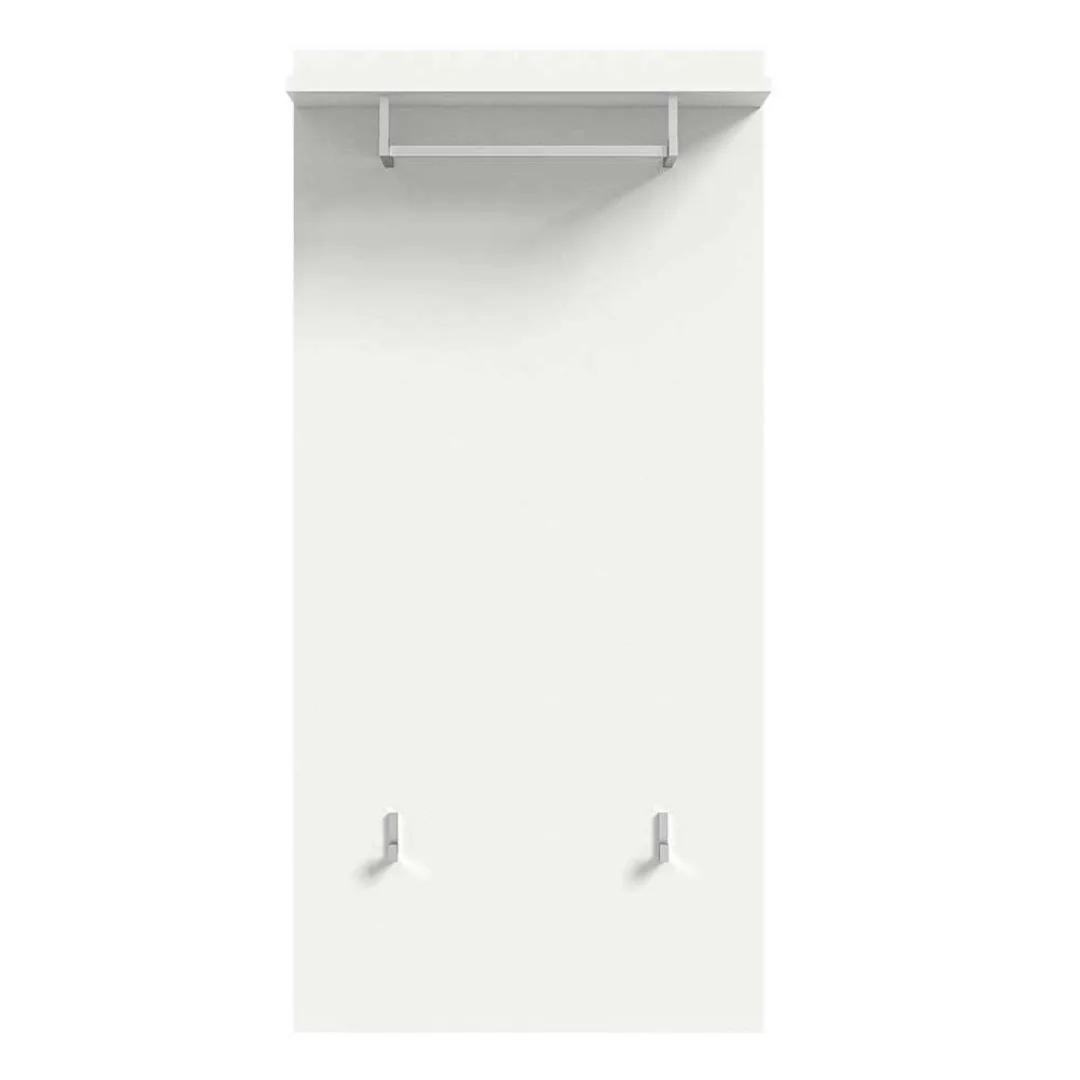 Wandgarderobe weiss in modernem Design durchgehender Rückwand günstig online kaufen