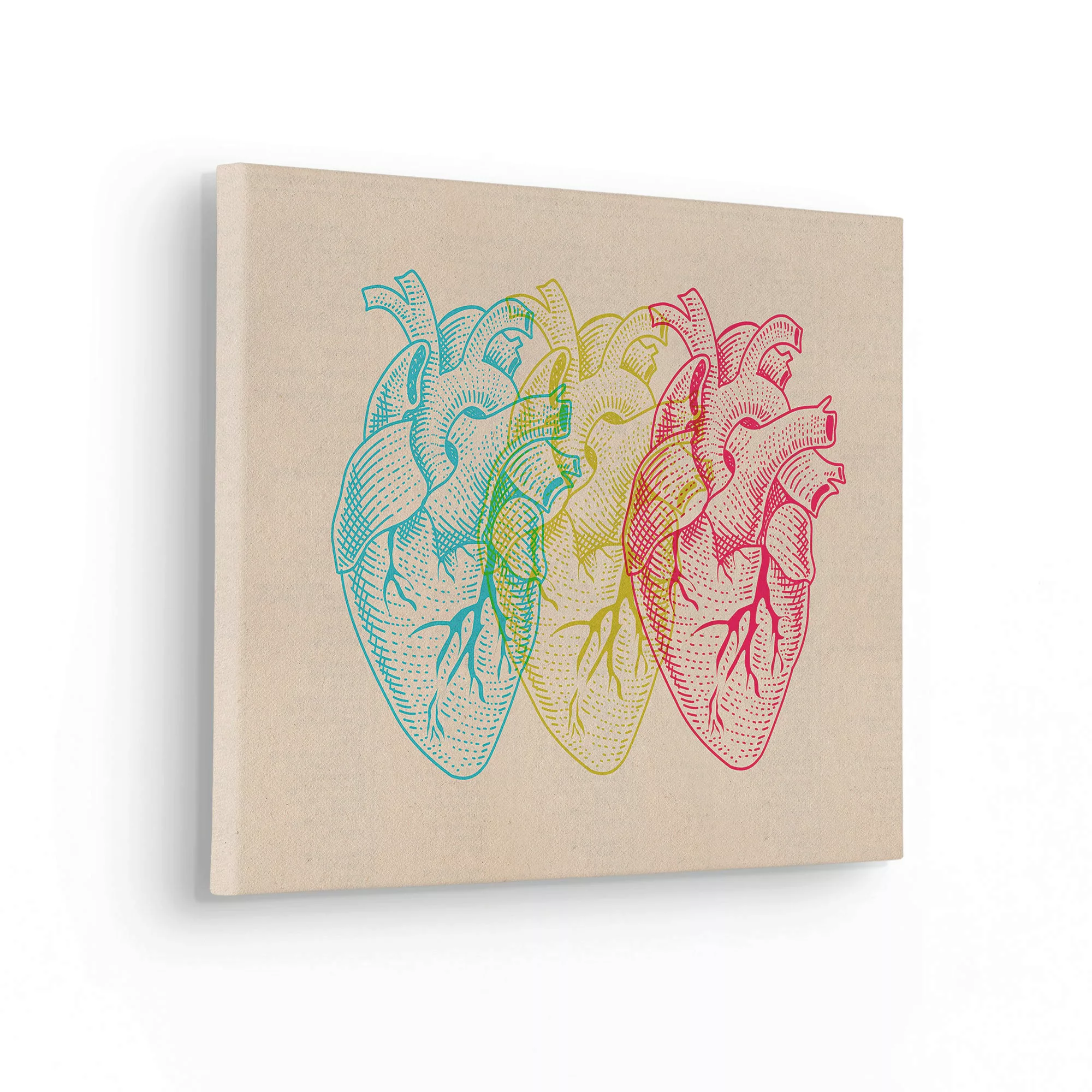 Komar Leinwandbild "Heart Variants - Größe 30 x 40 cm", Natur, (1 St.), Kei günstig online kaufen