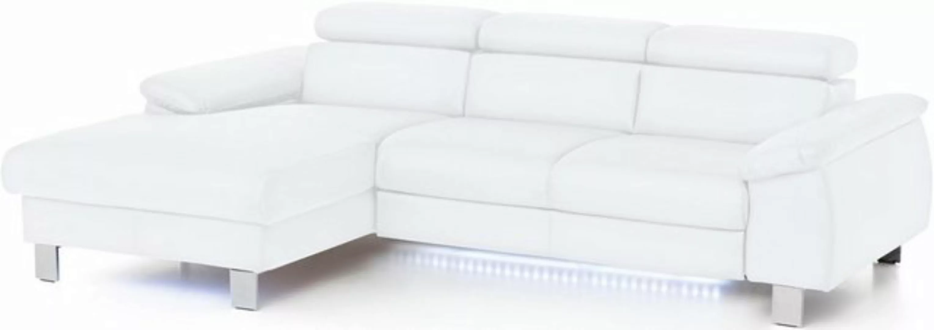 COTTA Ecksofa Komaris, Ecksofa, wahlweise mit RGB-LED-Beleuchtung und Bettf günstig online kaufen