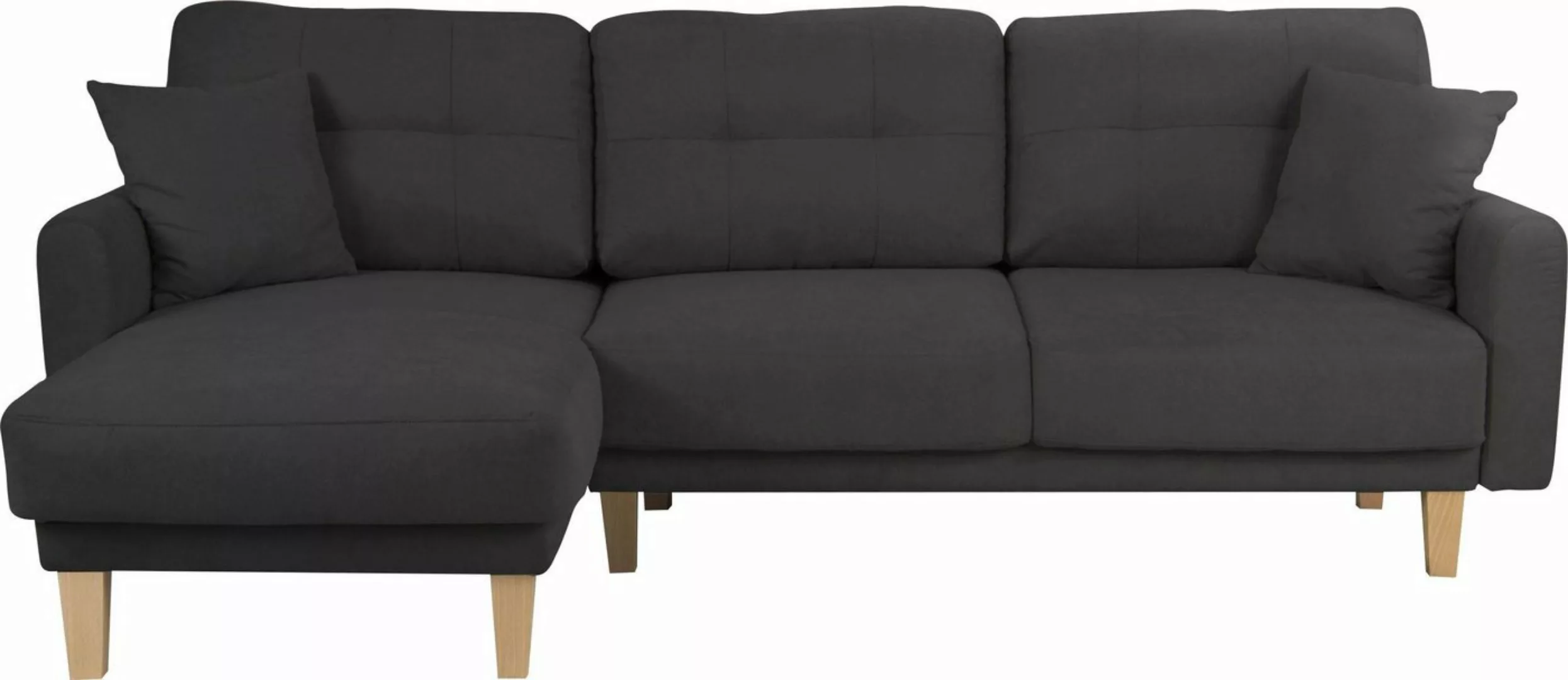 Home affaire Ecksofa "Triplo, Zierkissen, Schlaffunktion, B/T/H: 234/164/89 günstig online kaufen