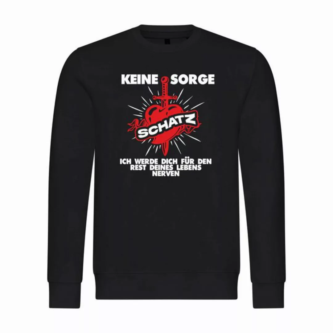 deinshirt Rundhalspullover Herren Sweatshirt Keine Sorge Schatz Mit Print M günstig online kaufen