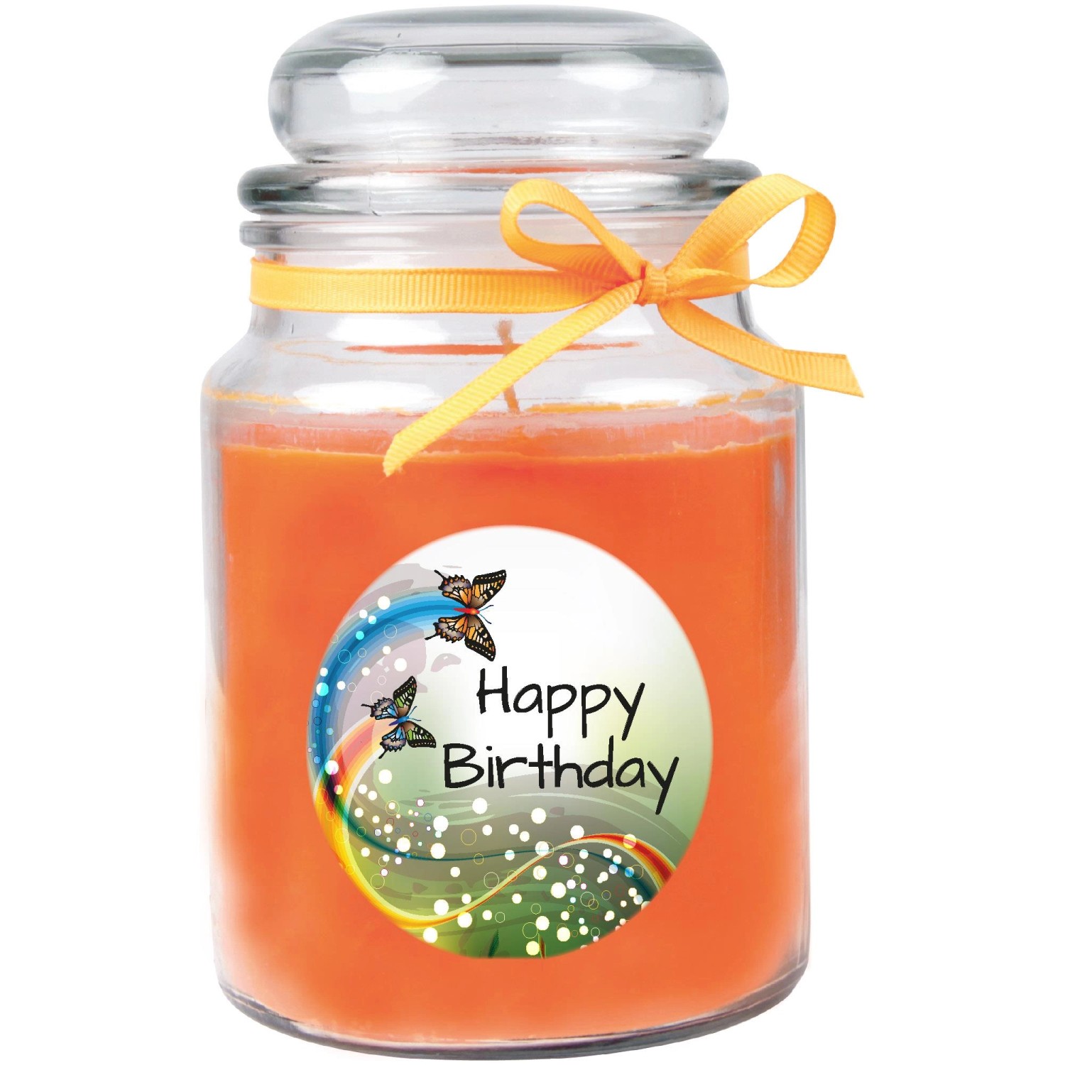 HS Candle Duftkerze & Glas Happy Birthday Schmetterling Honigmelone günstig online kaufen