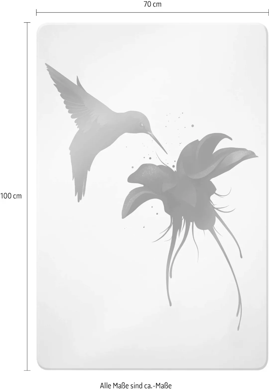 Wall-Art Glasbild "Ireland Chorum Kolibri" günstig online kaufen