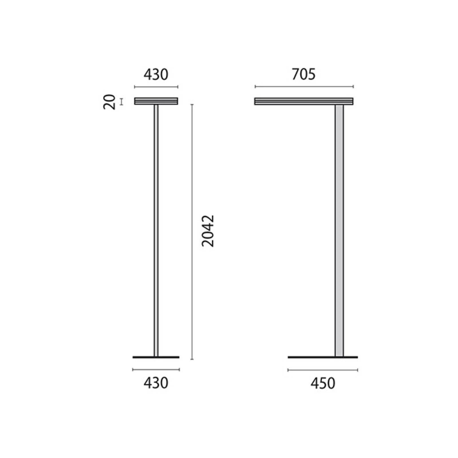 LED-Stehleuchte SL720SL Tast-Dim 15.500lm grau günstig online kaufen