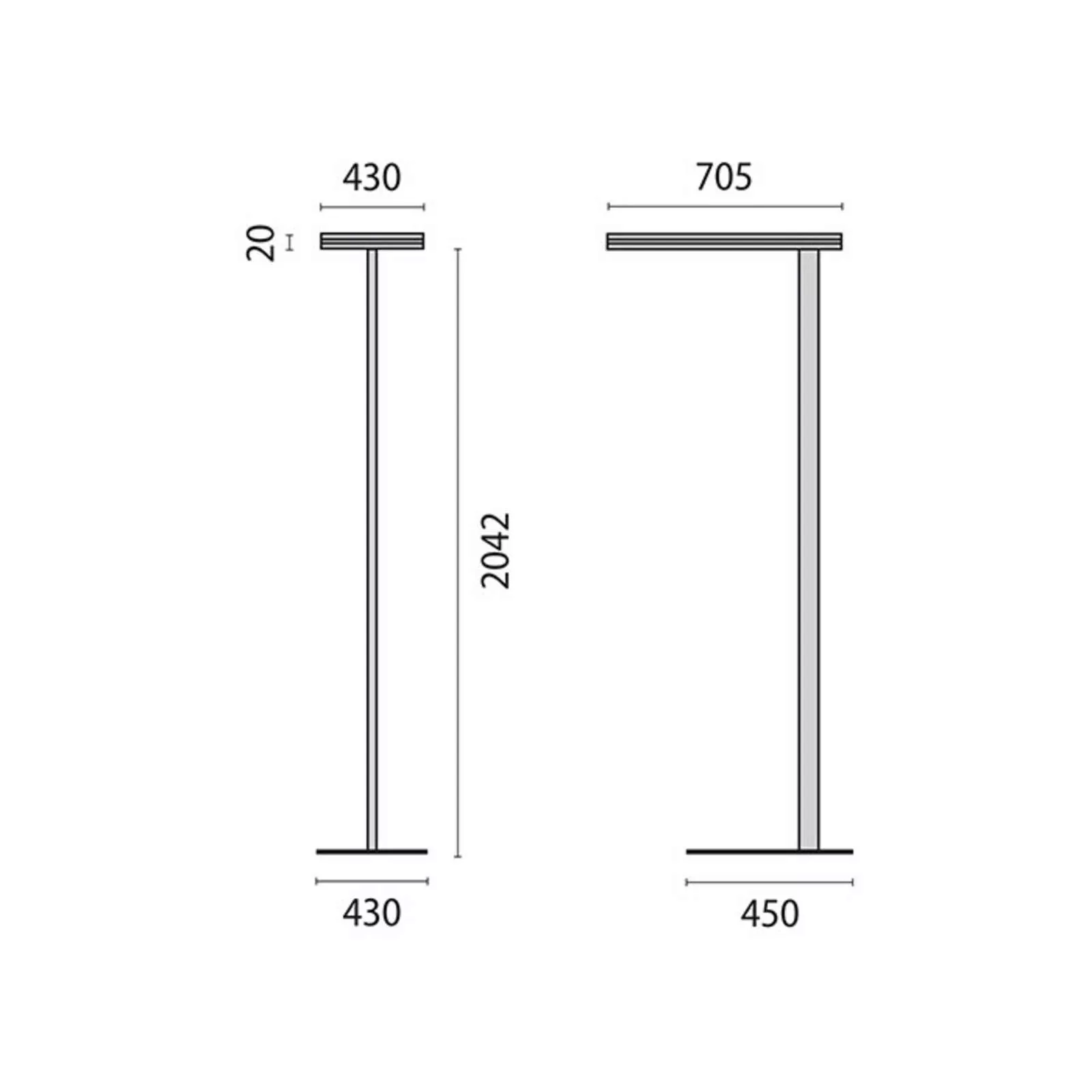 LED-Stehleuchte SL720SL Tast-Dim 15.500lm weiß günstig online kaufen