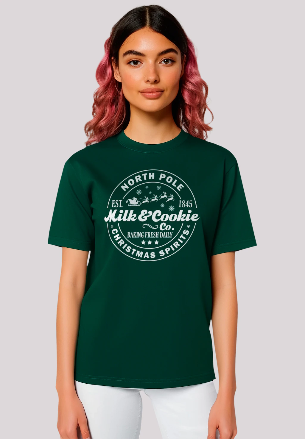 F4NT4STIC T-Shirt "Milk and Cookie Bakery Retro Weihnachten", Premium Quali günstig online kaufen