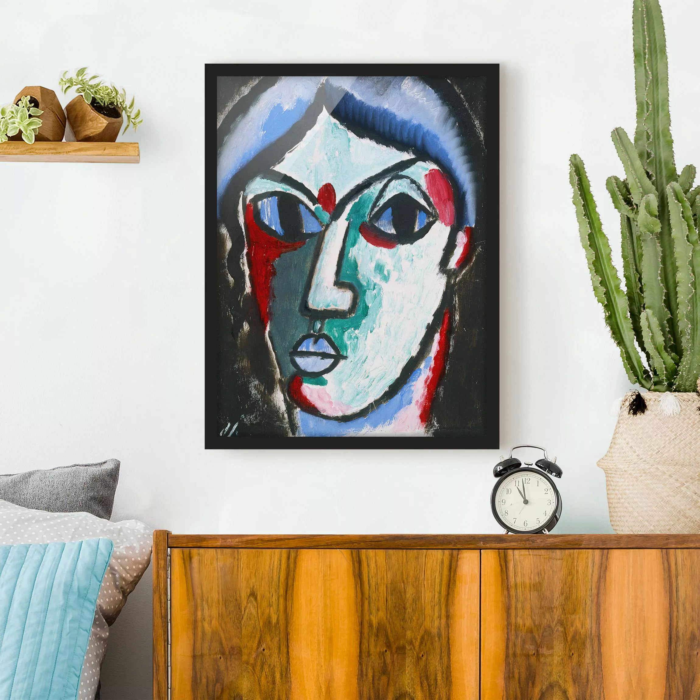 Bild mit Rahmen Kunstdruck - Hochformat Alexej von Jawlensky - Portrait ein günstig online kaufen