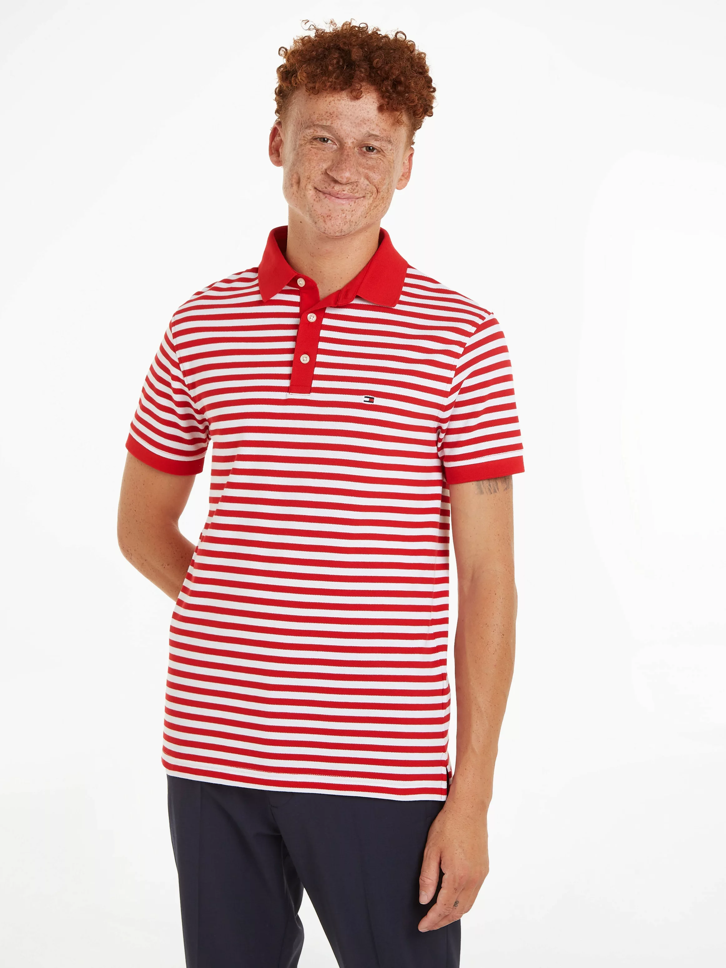 Tommy Hilfiger Poloshirt, fein gestreift günstig online kaufen