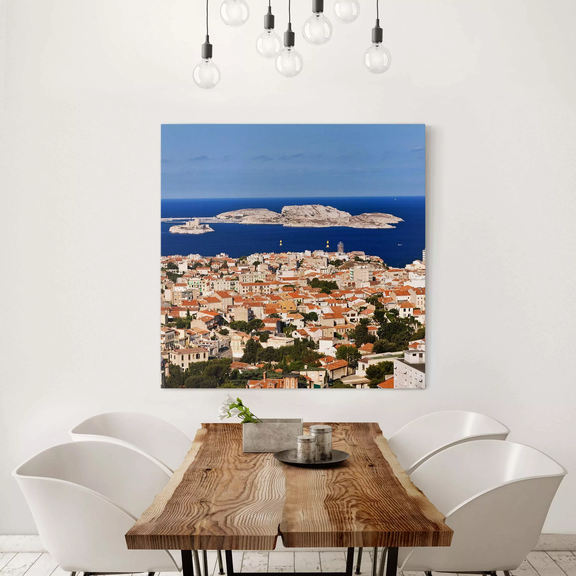 Leinwandbild Architektur & Skyline - Quadrat Marseille günstig online kaufen