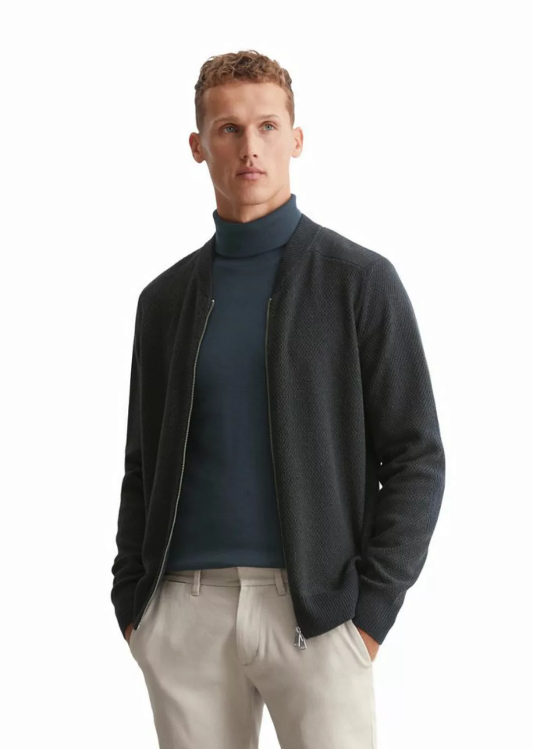 Marc O'Polo Cardigan aus Bio-Baumwolle-Schurwolle-Mix günstig online kaufen