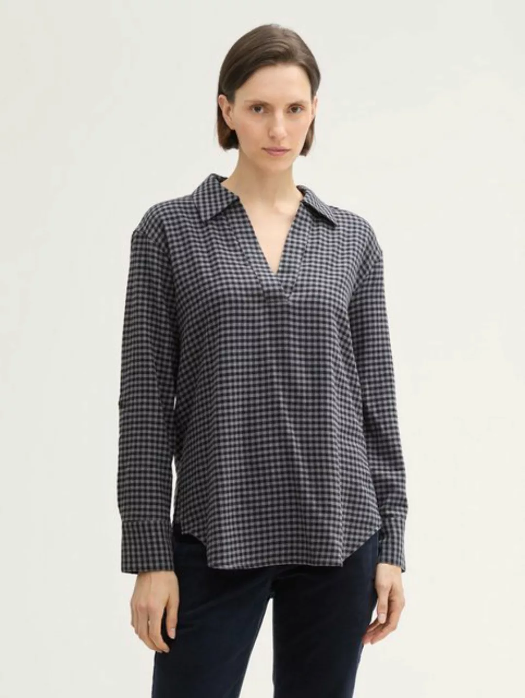 TOM TAILOR Jeanshemd checked flanell blouse günstig online kaufen