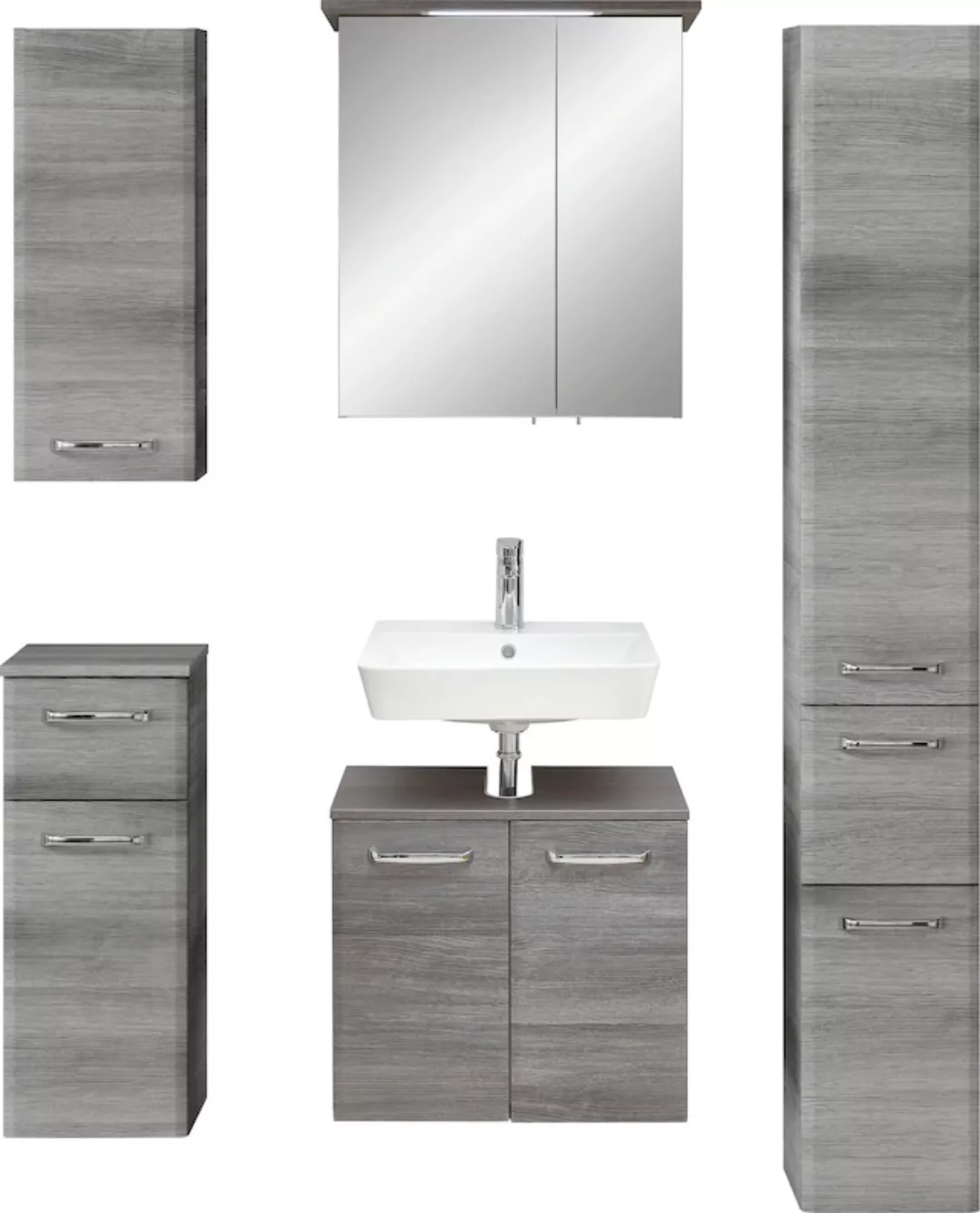 Saphir Badmöbel-Set »Quickset 328 5-teilig, Waschbeckenunterschrank mit LED günstig online kaufen