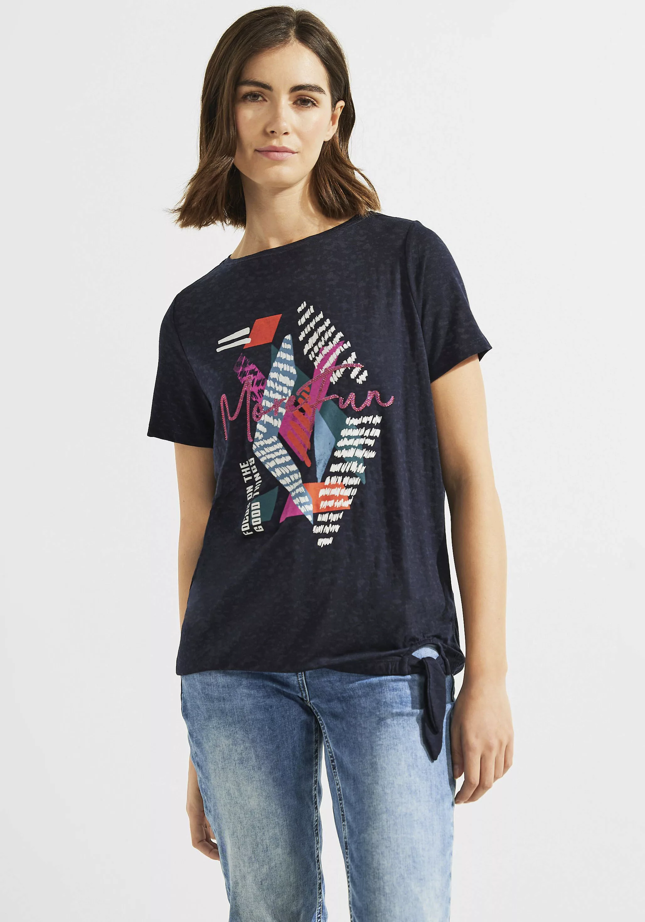 Cecil T-Shirt, mit U-Boot-Ausschnitt günstig online kaufen