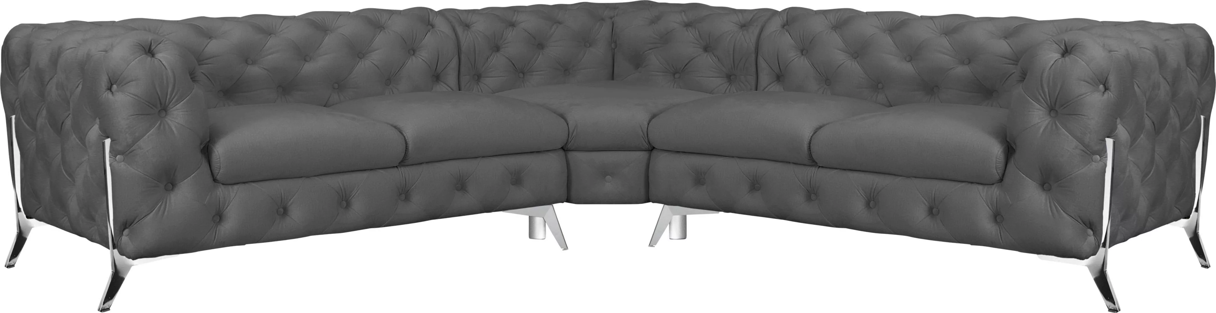 Leonique Chesterfield-Sofa "Amaury L-Form" günstig online kaufen