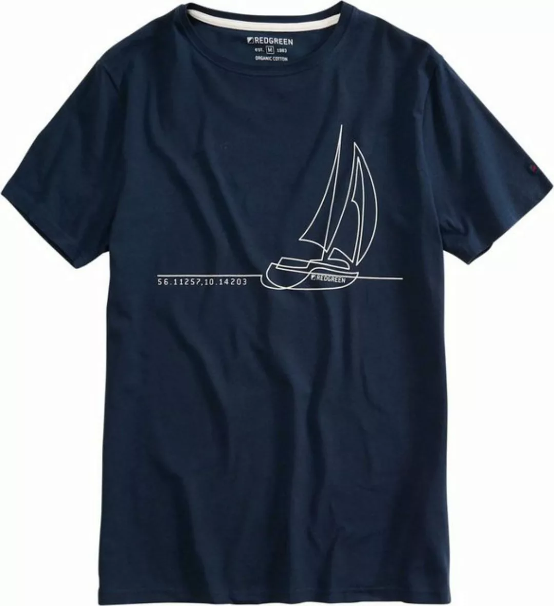 REDGREEN Print-Shirt mit Segelboot Print Chet günstig online kaufen