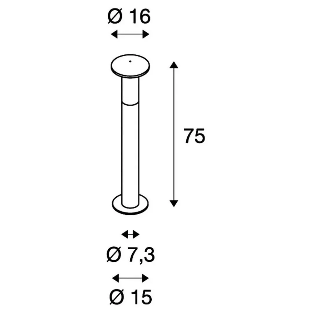 Sockelleuchte Alpa Mushroom, steingrau, 750 mm, IP55 günstig online kaufen