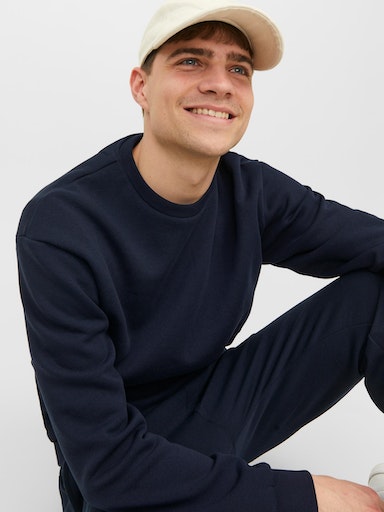Jack & Jones Sweatshirt "JJEBRADLEY mit Rippbündchen für Alltag und Freizei günstig online kaufen