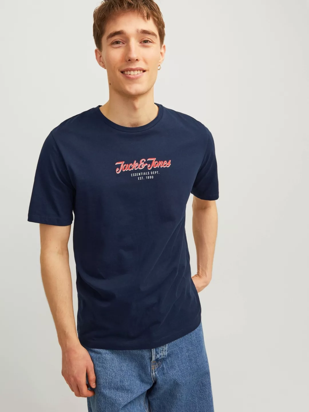 Jack & Jones Kurzarmshirt "JJHENRY TEE SS CREW NECK" günstig online kaufen