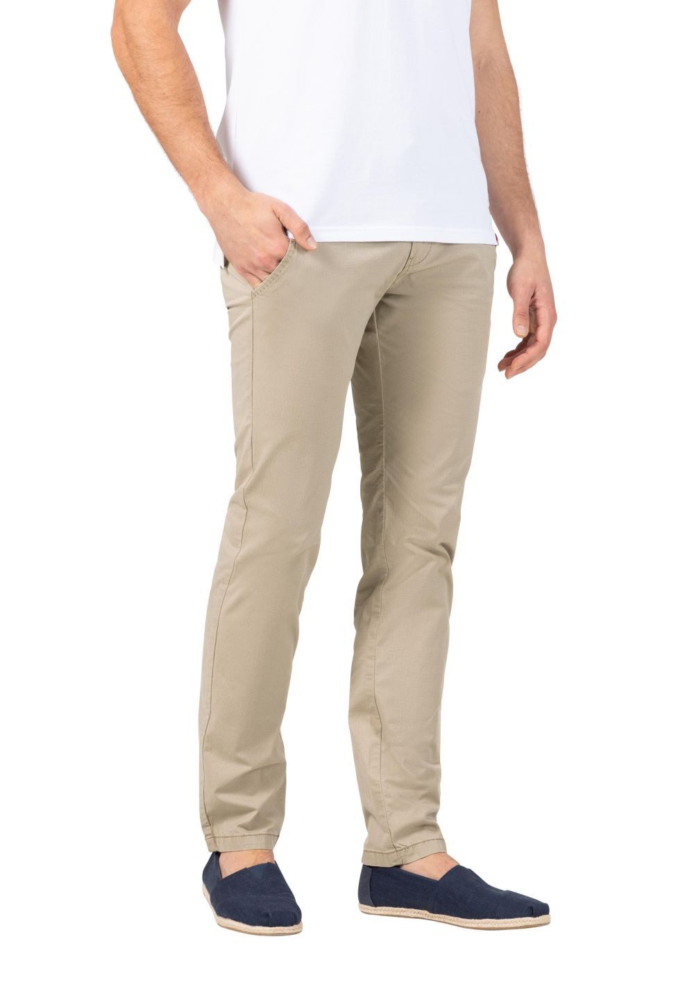 TIMEZONE Herren Chino Hose SLIM JANNOTZ Mid Waist Slim Fit - Blau Beige Gra günstig online kaufen
