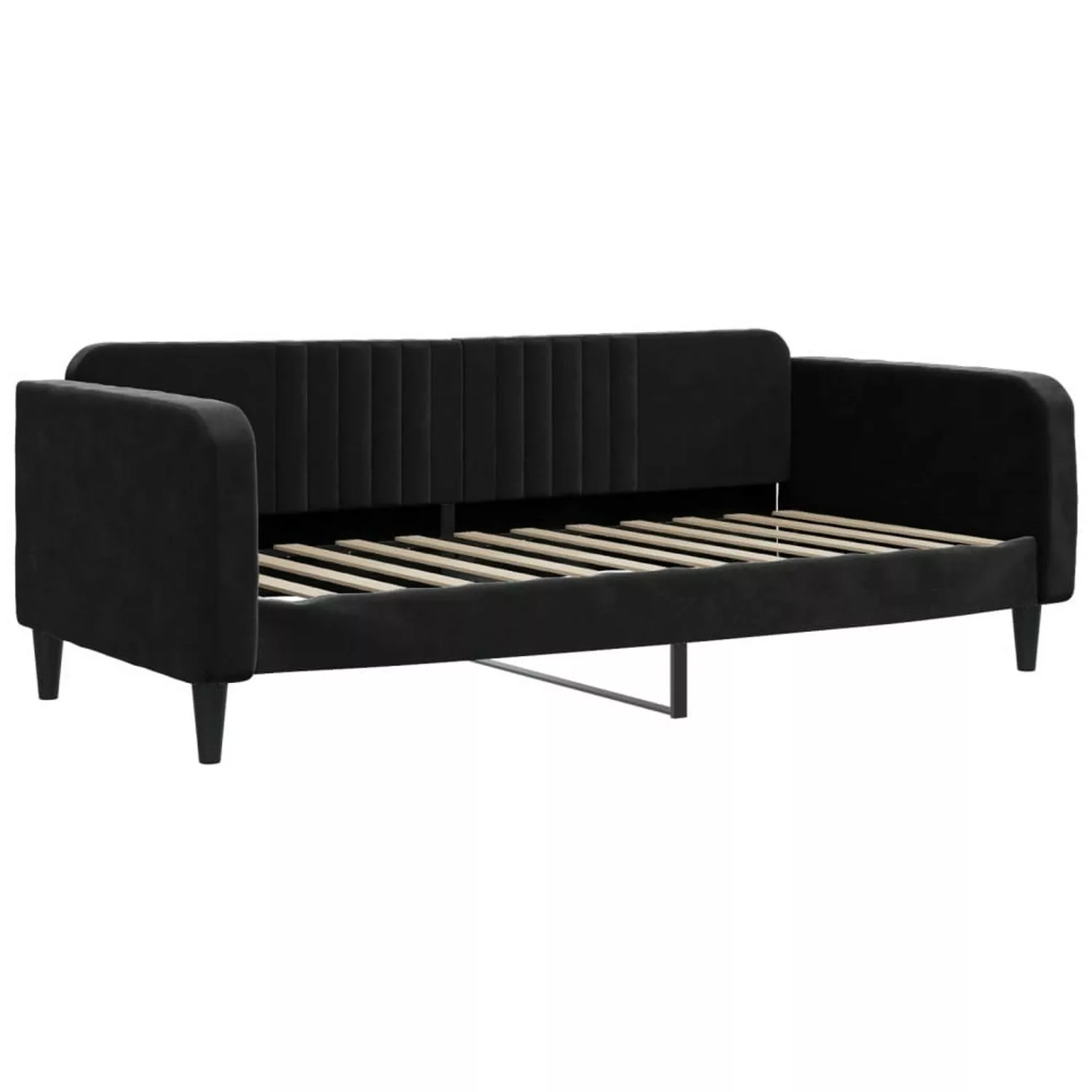 vidaXL Gästebett Tagesbett Schwarz 90x200 cm Samt Gästebett Gästecouch Gäst günstig online kaufen