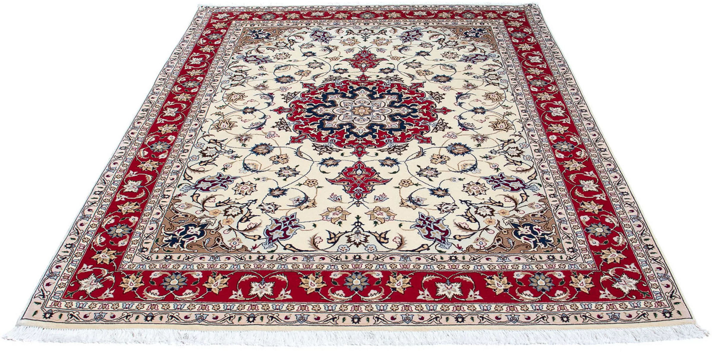 morgenland Orientteppich »Perser - Täbriz - Royal - 205 x 154 cm - beige«, günstig online kaufen