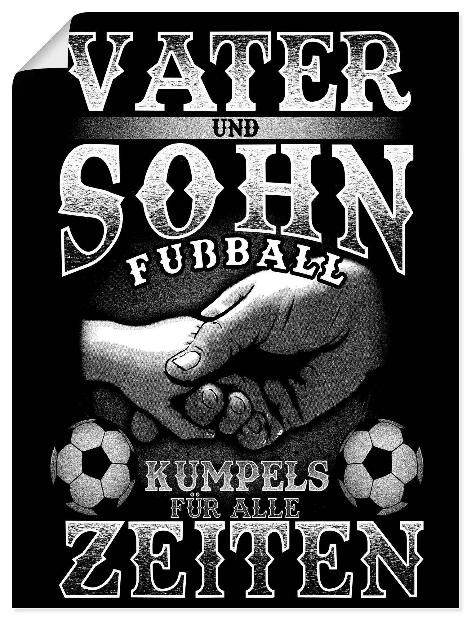 Artland Wandbild »Vater und Sohn Fußball Kumpels«, Sprüche & Texte, (1 St.) günstig online kaufen