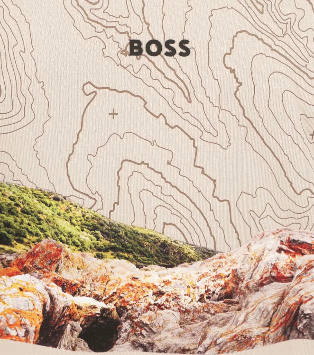 BOSS T-shirt Forest Beige - Größe M günstig online kaufen