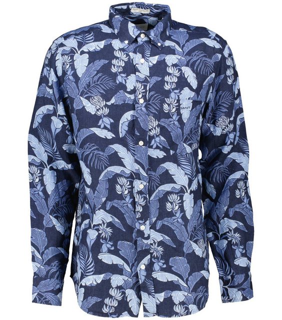 Gant Langarmhemd Herren Freizeithemd aus Leinen Regular Fit (1-tlg) günstig online kaufen