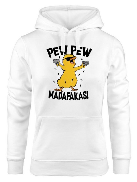 MoonWorks Hoodie Kapuzen-Pullover Damen Pew Pew Madafakas Crazy Chick Küken günstig online kaufen