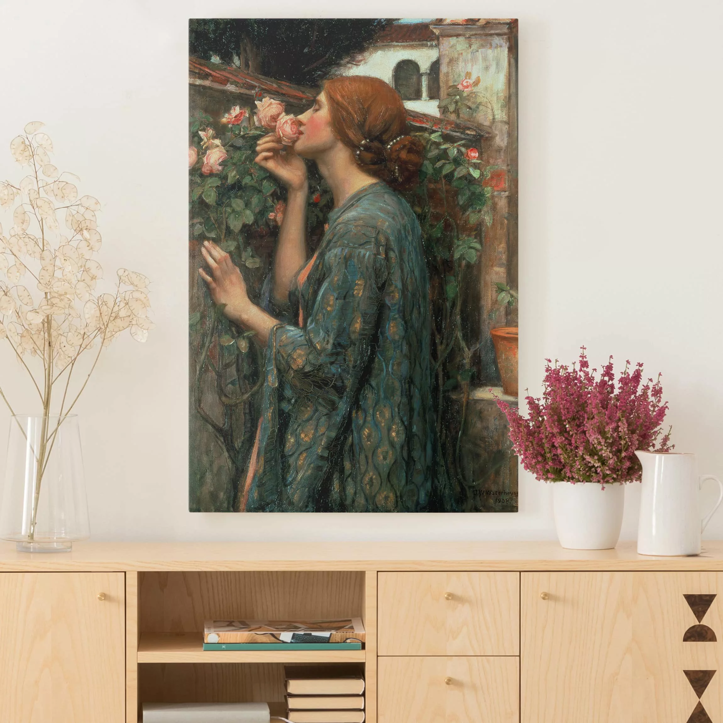 Leinwandbild Portrait - Hochformat John William Waterhouse - Die Seele der günstig online kaufen