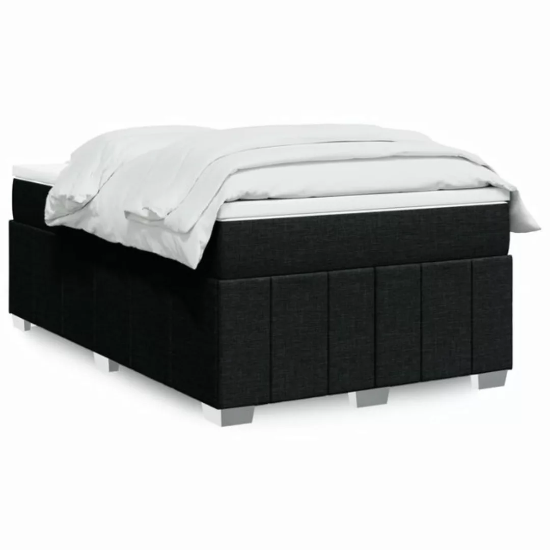 vidaXL Boxspringbett, Boxspringbett mit Matratze Schwarz 120x190 cm Stoff günstig online kaufen