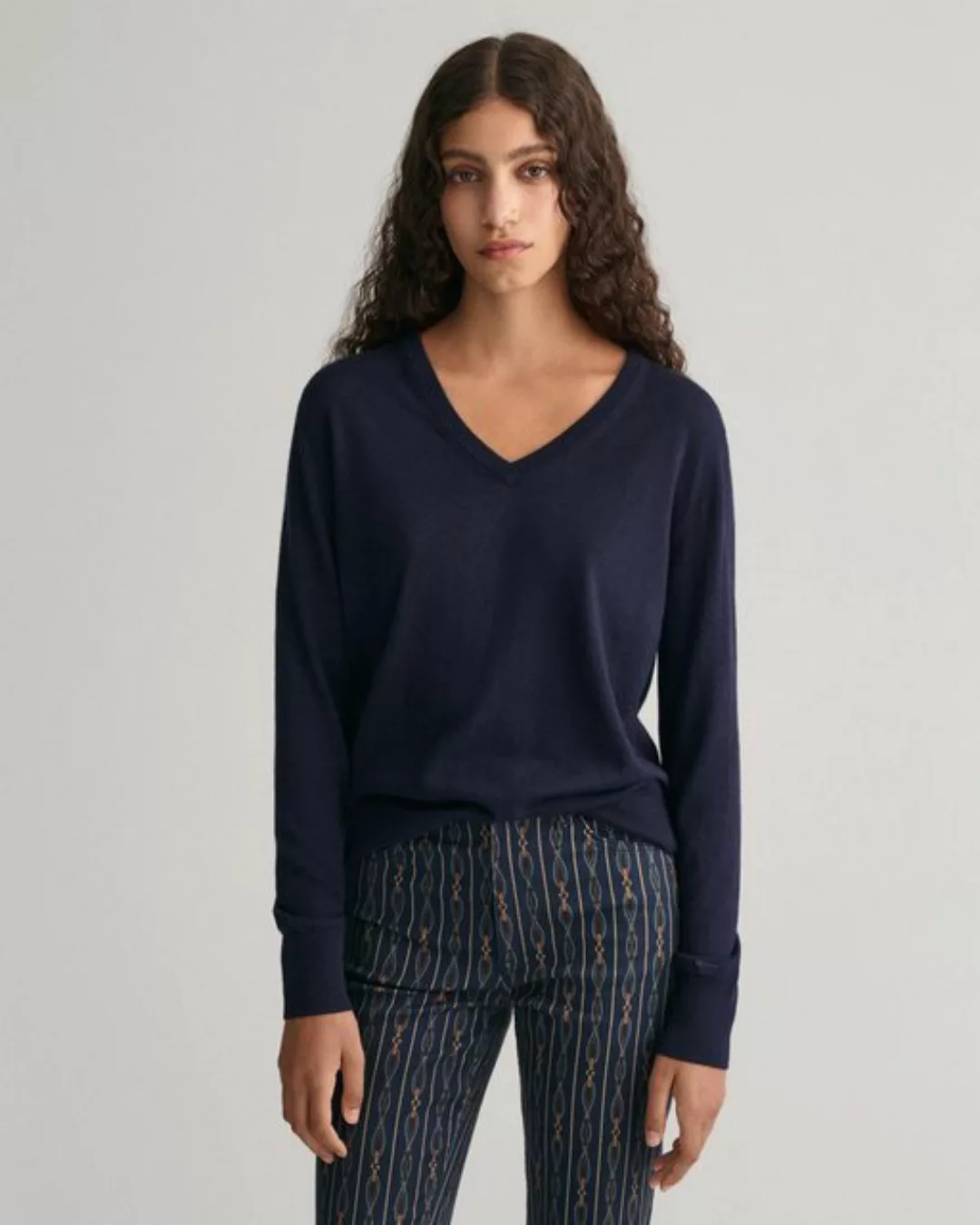 Gant Sweatshirt FINE KNIT V-NECK günstig online kaufen