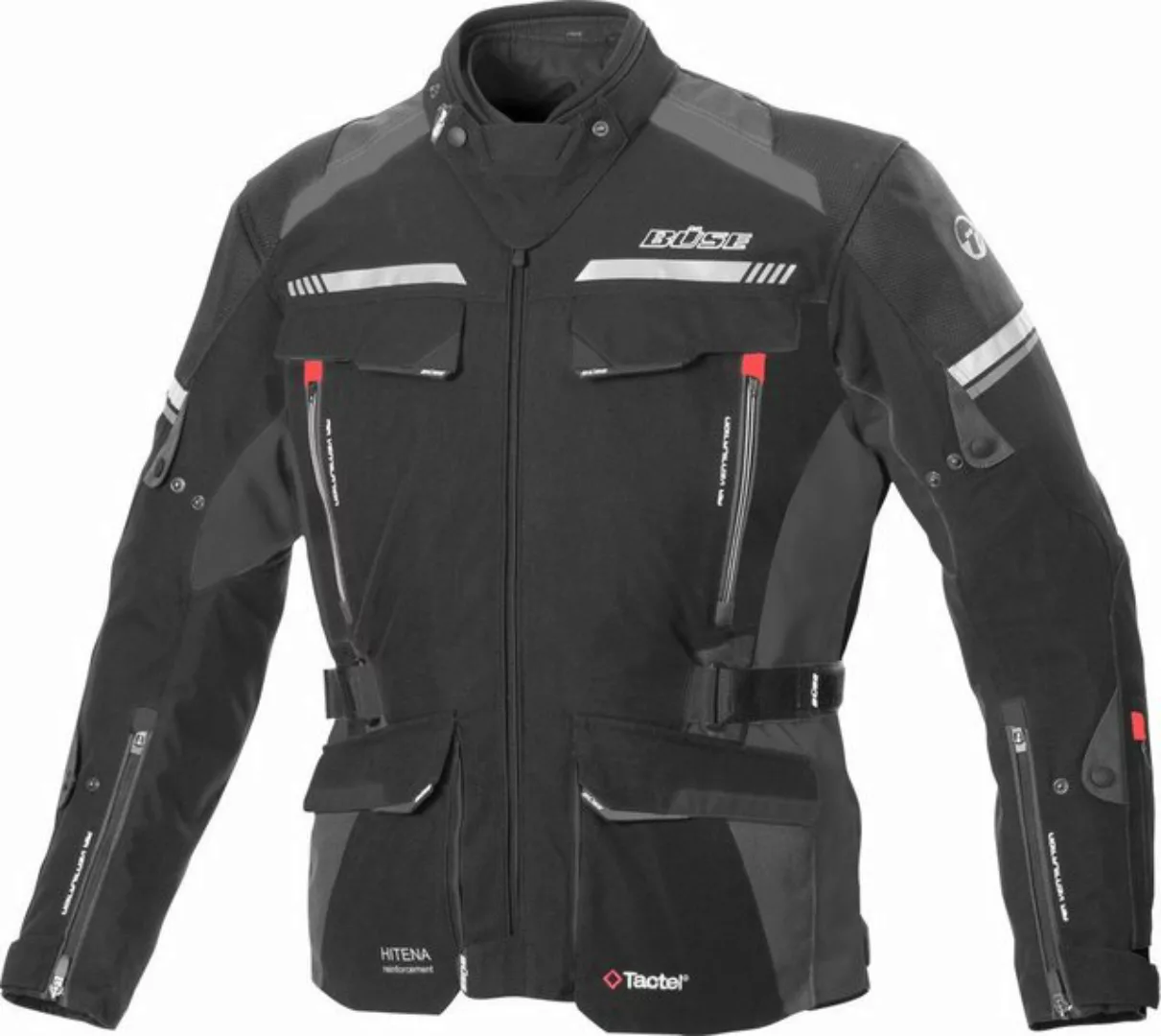 Büse Motorradjacke Büse Highland II Jacke schwarz / blau / rot 52 günstig online kaufen