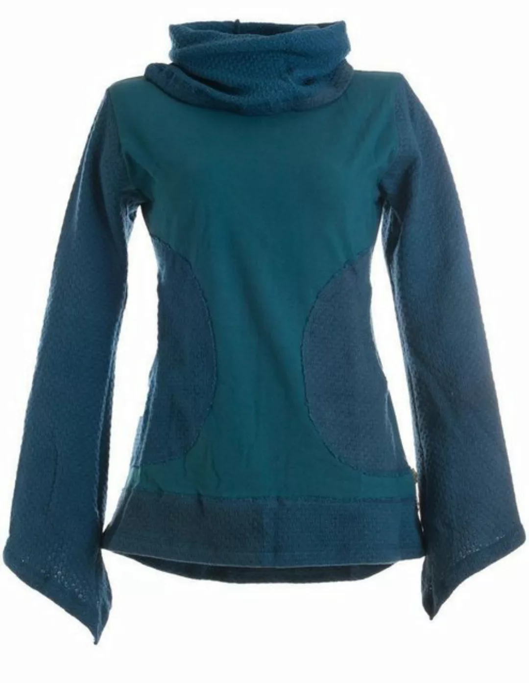 Vishes Sweater Damen Pullover aus Baumwolle mit Schalkragen Elfenshirt, Boh günstig online kaufen