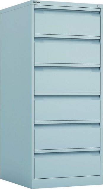 Bisley Aktenschrank ECO Karteischrank DIN-A5 in Lichtgrau - Maße: H 132 x B günstig online kaufen