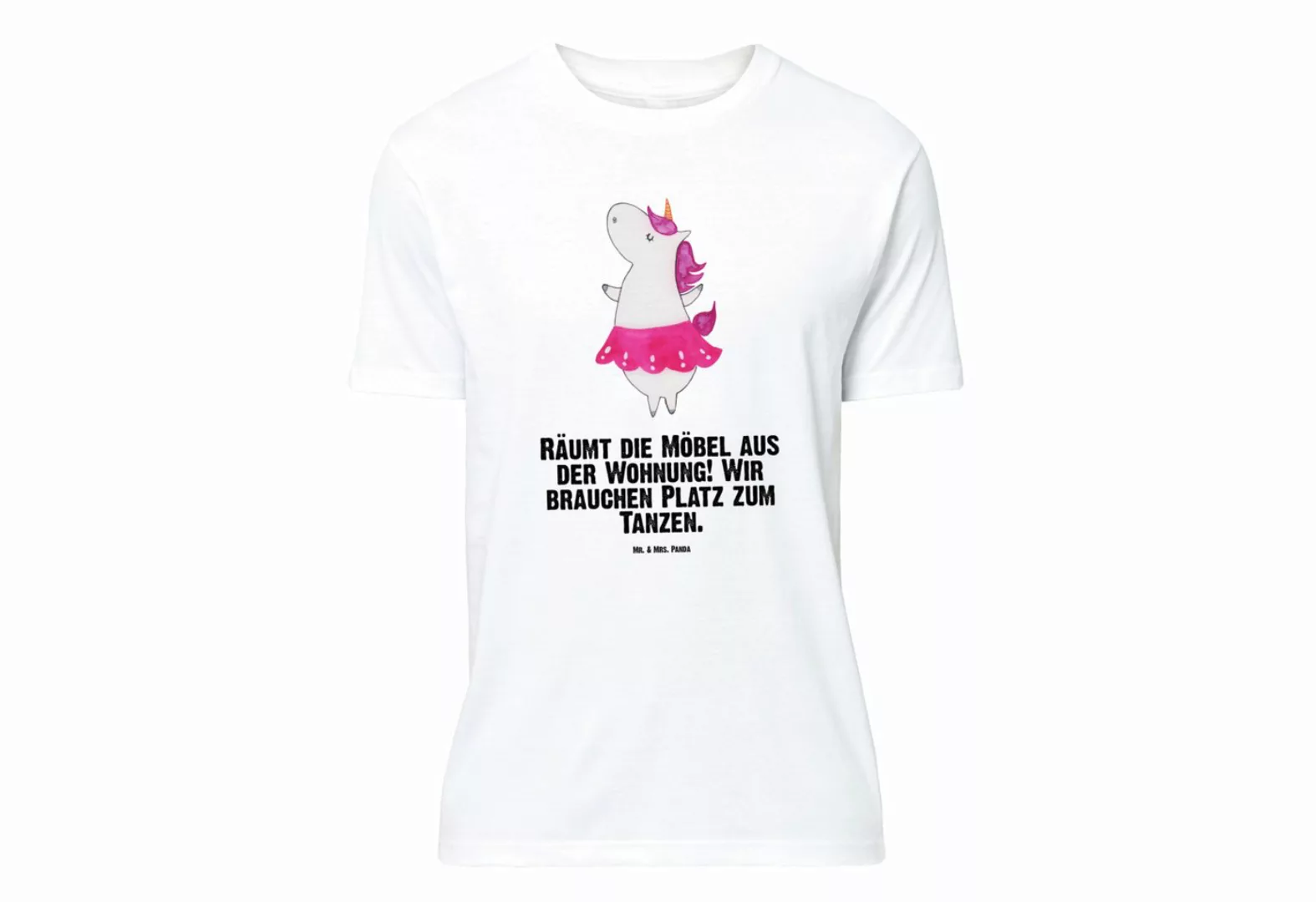 Mr. & Mrs. Panda T-Shirt Einhorn Ballerina - Weiß - Geschenk, T-Shirt mit S günstig online kaufen