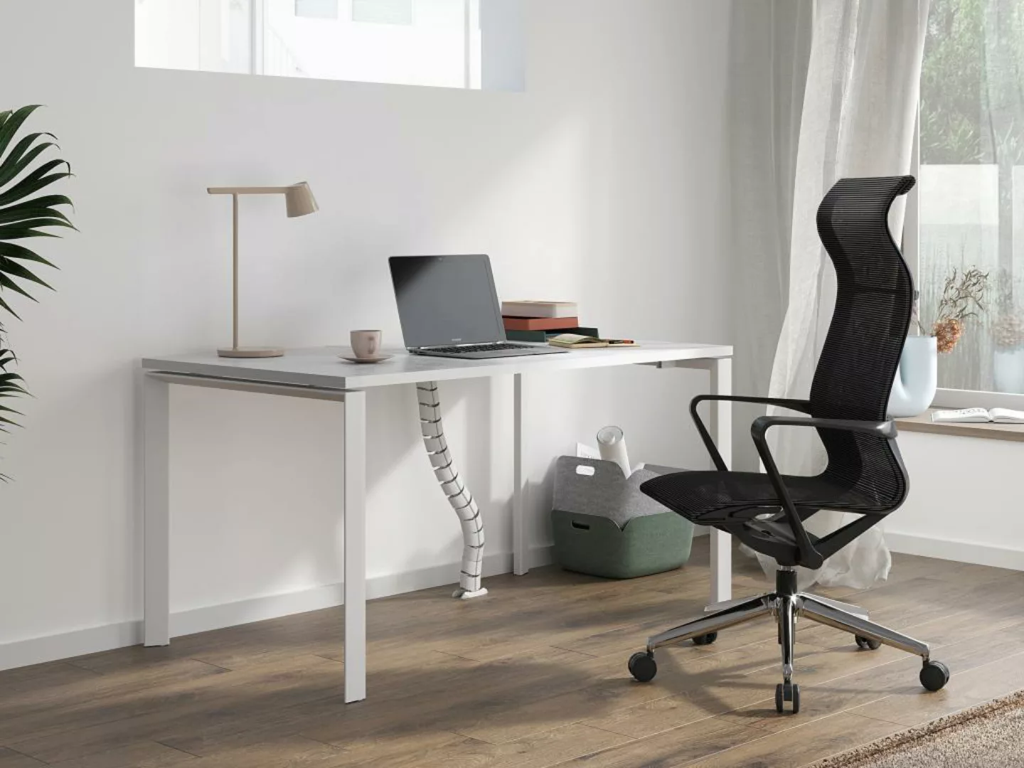 Schreibtisch 1 Person - L. 120 cm - Weiß - DOWNTOWN günstig online kaufen