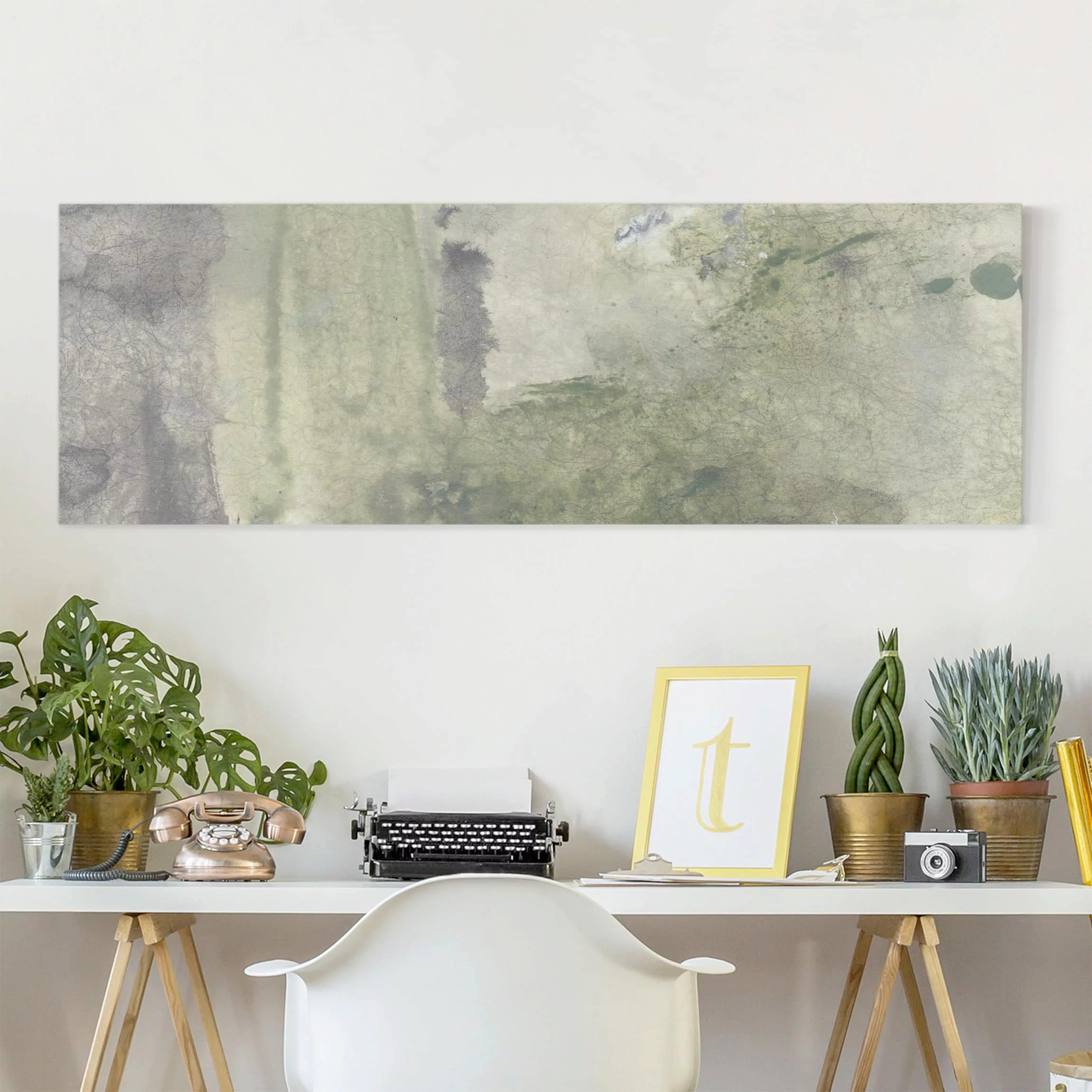 Leinwandbild Abstrakt - Panorama Frieden, Liebe, Freude II günstig online kaufen
