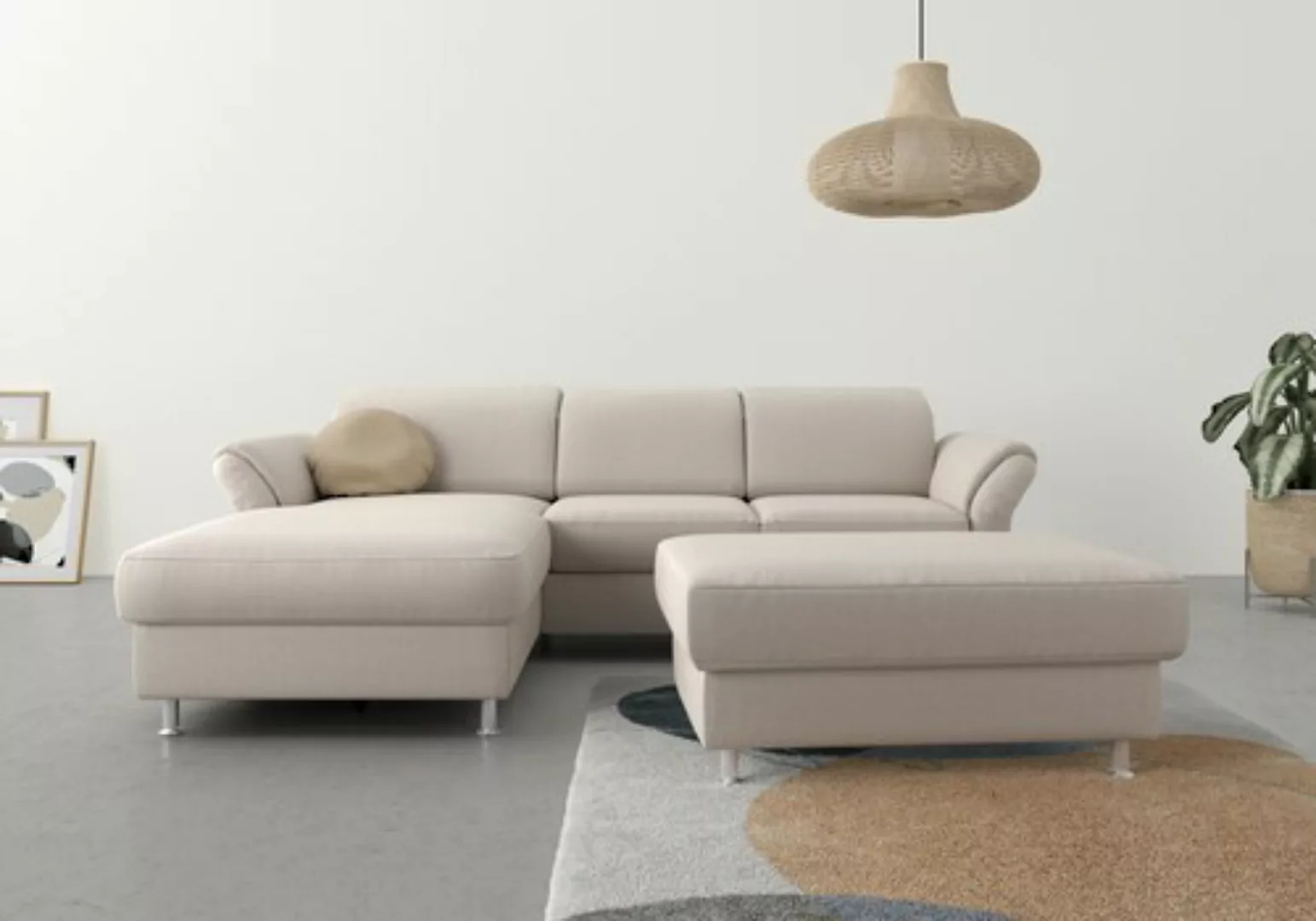 sit&more Ecksofa Apulia L-Form, wahlweise Bettfunktion, Bettkasten und Kopf günstig online kaufen