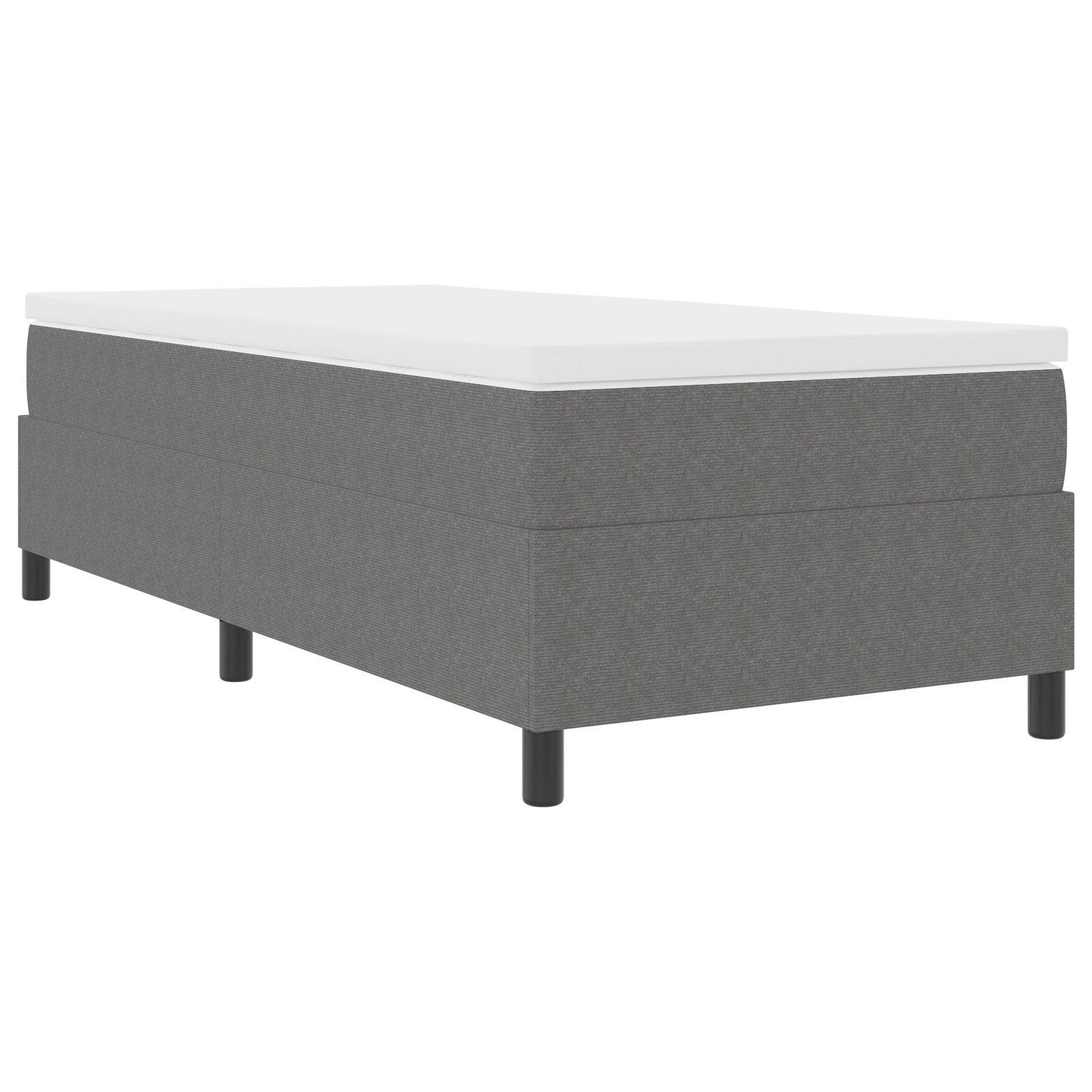 vidaXL Bett Boxspringbett Hellgrau Cordstoff (1-tlg) günstig online kaufen