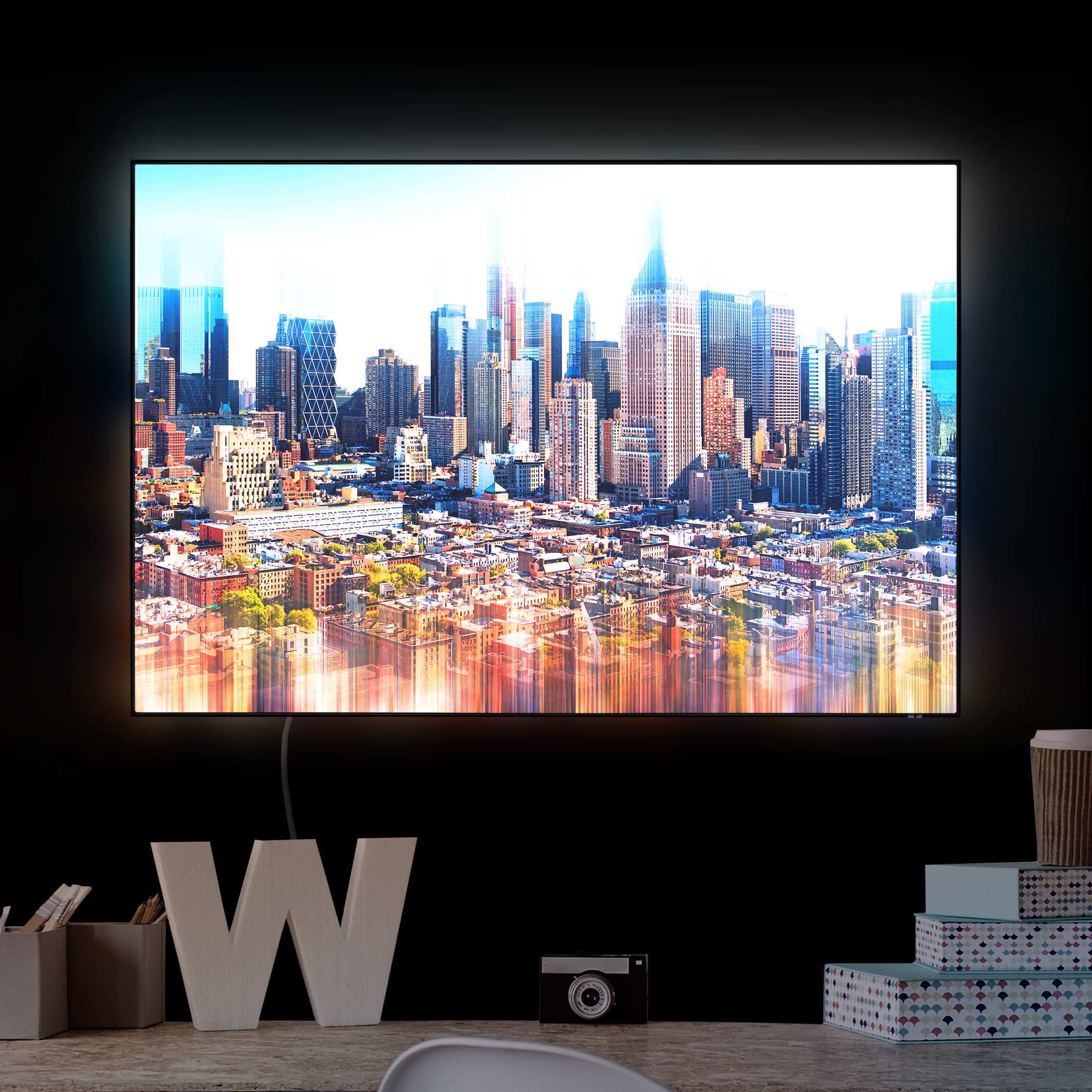 LED-Wechselbild Manhattan Skyline Urban Stretch günstig online kaufen