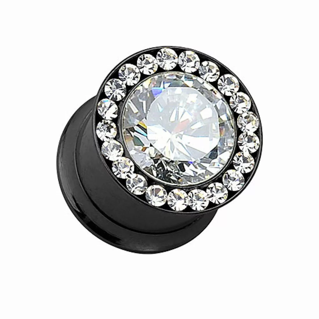 Taffstyle Plug Piercing Edelstahl Schwarz Multi günstig online kaufen