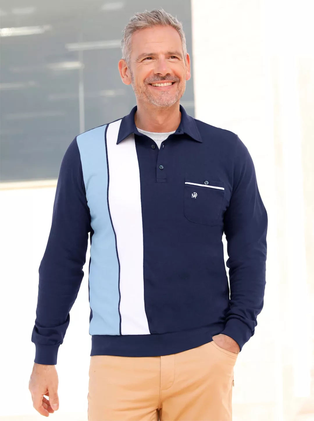 Marco Donati Poloshirt "Langarm-Shirt" günstig online kaufen