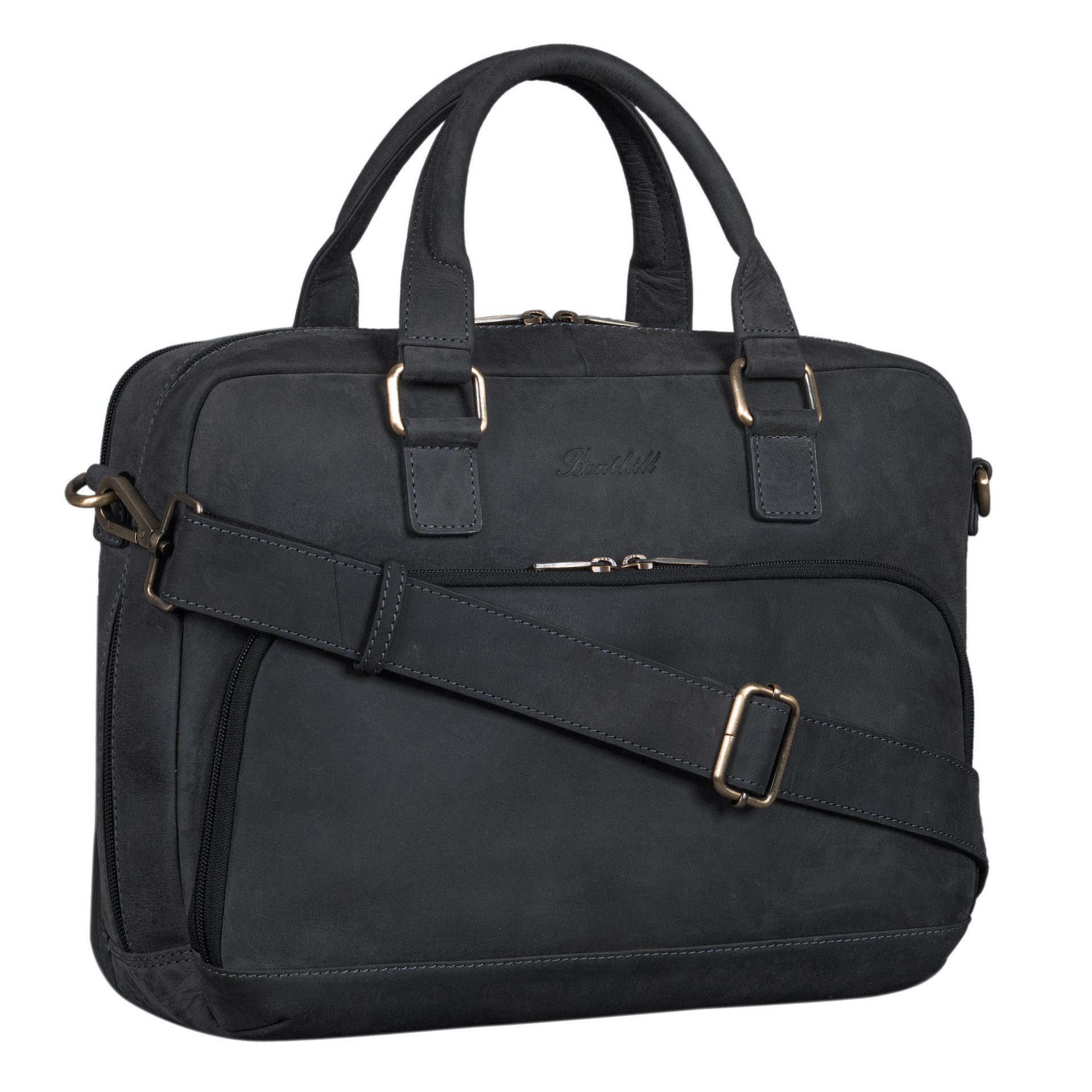 Benthill Aktentasche Echt Leder Laptoptasche Notebooktasche günstig online kaufen