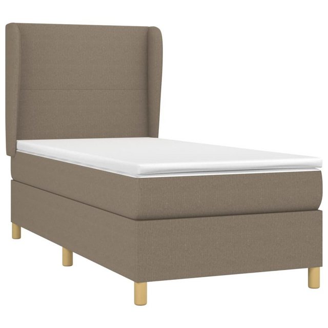 vidaXL Bettgestell Boxspringbett mit Matratze Taupe 90x200 cm Stoff Bett Be günstig online kaufen