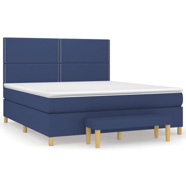 vidaXL Boxspringbett Boxspringbett mit Matratze und Fusshocker Stoff (160 x günstig online kaufen