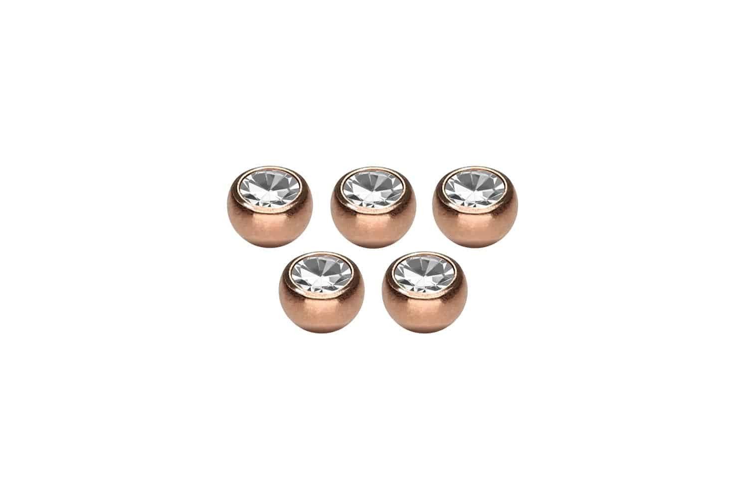 PIERCINGLINE Piercing-Set SET Chirurgenstahl Schraubkugel KRISTALL günstig online kaufen