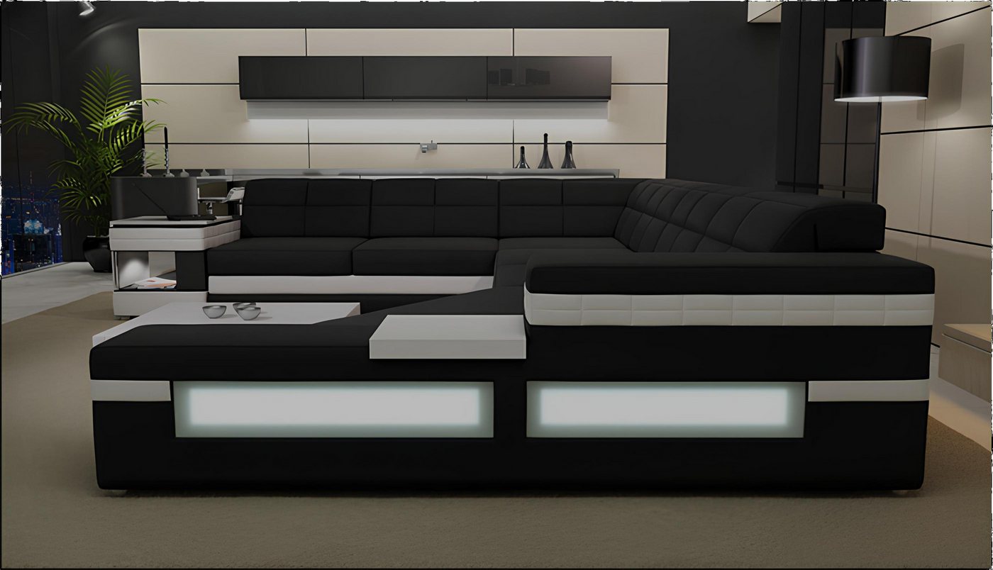 Xlmoebel Ecksofa Sofa mit Designer-Design und LED-Beleuchtung inklusive USB günstig online kaufen